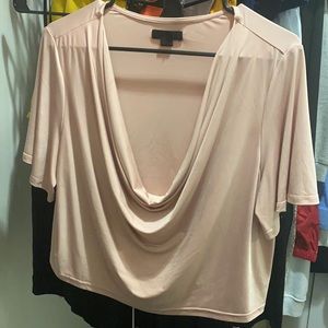 Draping pink blouse